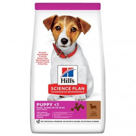 Суха храна  Hill`s Dog Puppy Small&Mini Lamb&Rice с агнешко и ориз- За дребни и миниатюрни породи  кучета до 10 кг от отбиване до 1 година. За бременни и кърмещи кучета опаковка 6кг + подарък  двулицева чанта